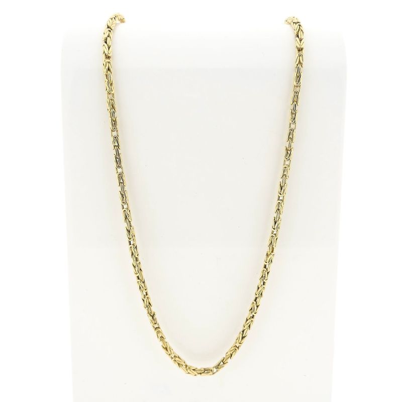 Image 1 of Gold square king link necklace