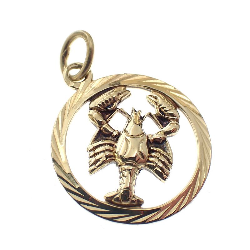 Image 2 of Gold Scorpio pendant