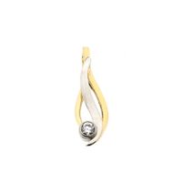 Bicolor gold pendant with zirconia