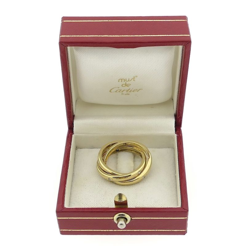 Image 6 of 18-karat gold trinity ring with 0.225 ct. diamond | Cartier