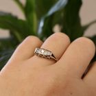 Image 9 of White gold Art Deco ring with 0.15 ct diamond.