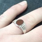Image 7 of Signet ring set with carnelian