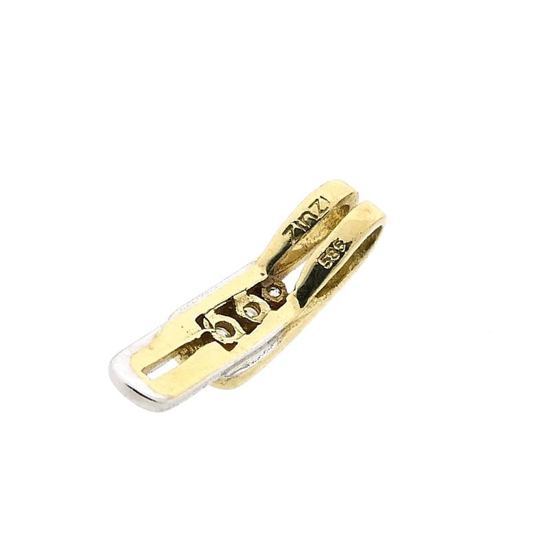 Image 6 of Zinzi Bicolor Gold Pendant with Diamonds