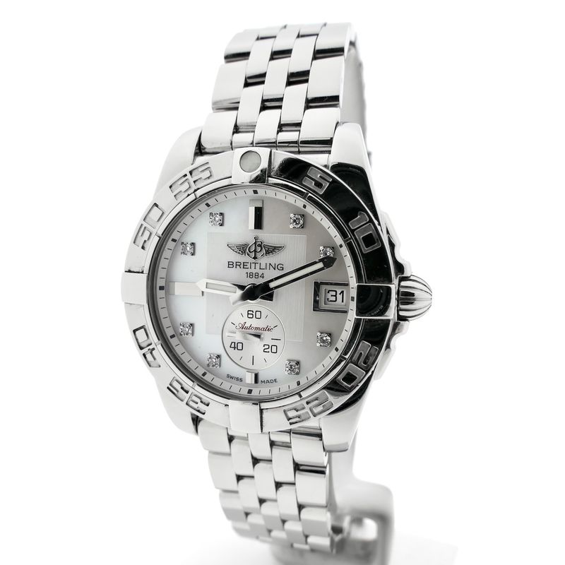 Image 1 of Breitling Galactic 36 A37330; Automatic watch with diamonds and mother-of-pearl dial