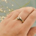 Image 4 of Two-tone gold ring with zirconia