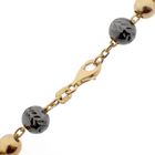 Image 12 of Gold rosary necklace with patinated beads