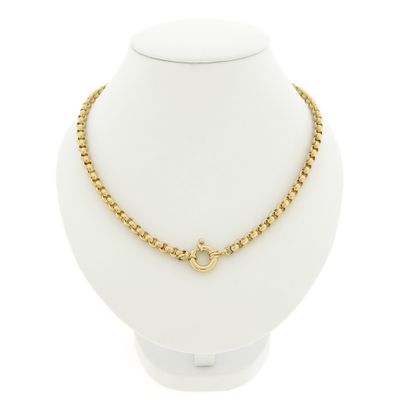 Image 1 of Gold jasseron link necklace | 45.5 cm