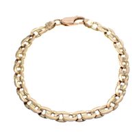 9-carat two-tone infinity link bracelet; 20 cm
