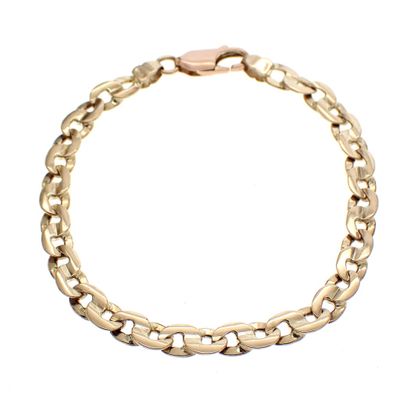 9-carat two-tone infinity link bracelet; 20 cm Image 1 of 9-carat two-tone infinity link bracelet; 20 cm