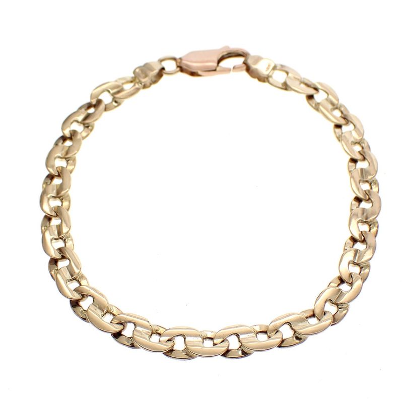 Image 1 of 9-carat two-tone infinity link bracelet; 20 cm