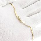 Image 12 of Bicolor Gold Gourmet Link Bracelet with Diamond; 0.05 ct.