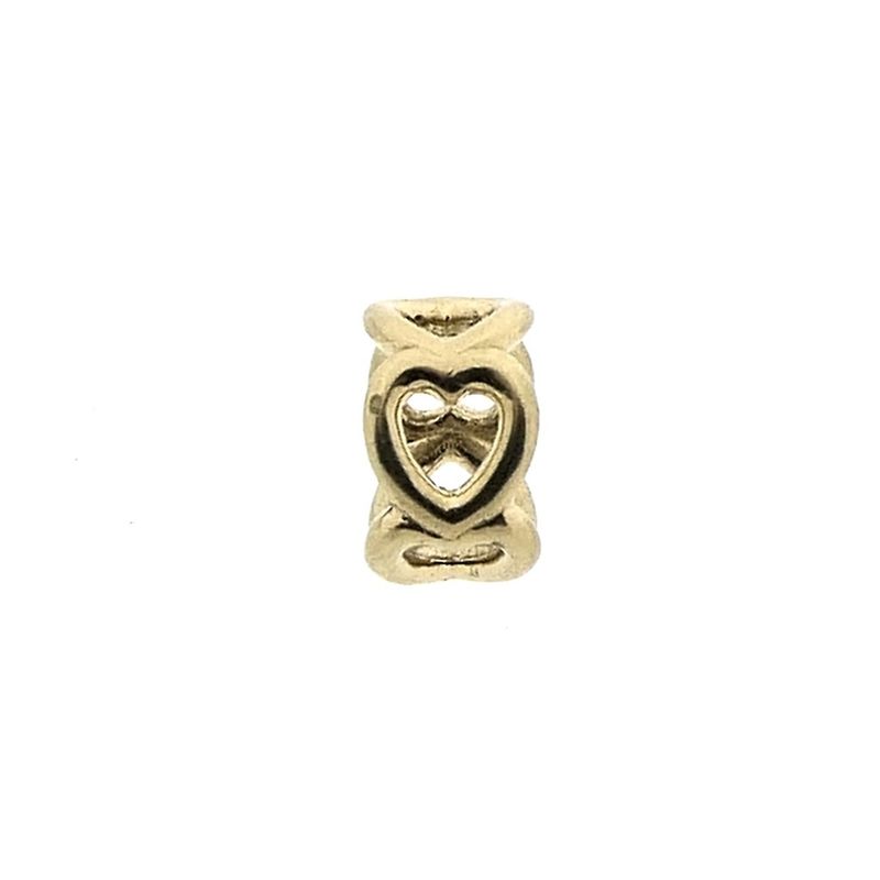 Image 6 of Pandora charm; Gold; Open Heart Charm