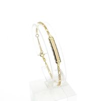 Gold Figaro link bracelet with engraving | 16.5 - 18.5 cm