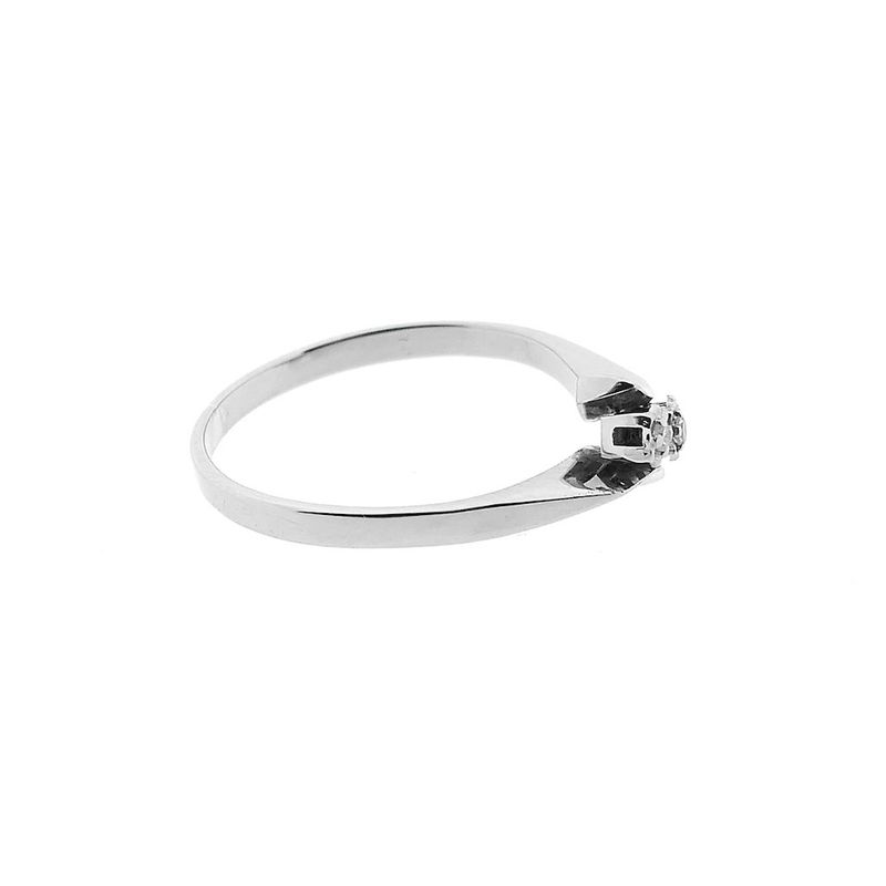 Image 5 of White gold ring with diamond | 0.03 ct.