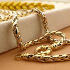 Image 2 of Bicolor Gold Fox Tail Link Necklace