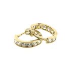 Image 8 of 9 crt. Flap hoop earrings with zirconia | Ø 11.1 mm