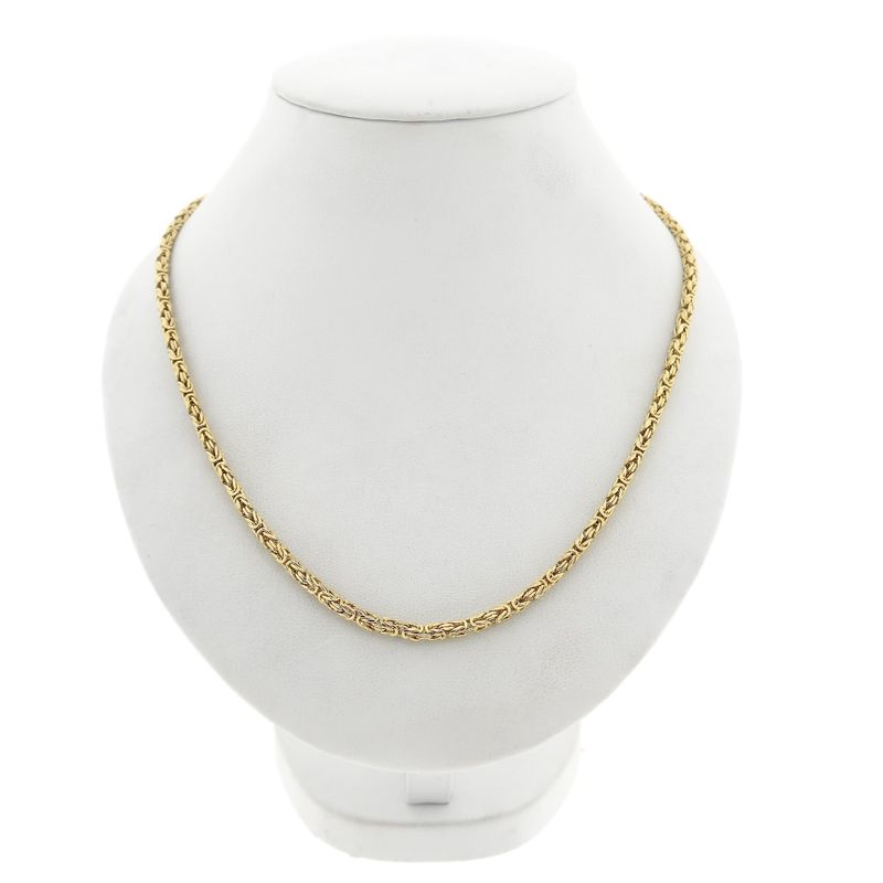 Image 8 of Bicolor Gold Falcon Eye Link Necklace