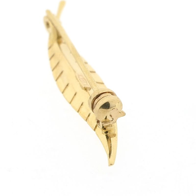 Image 4 of Gold feather brooch