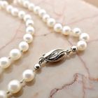 Image 2 of Vintage/antique pearl necklace with white gold clasp | 41 cm