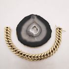 Image 2 of Wide gold gourmet link bracelet