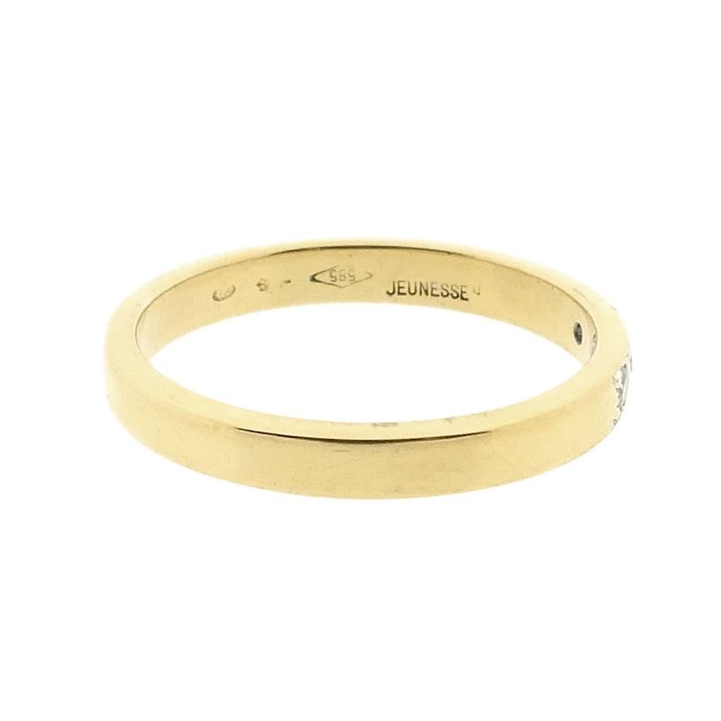 Image 7 of Gold ring with diamond; 0.06 ct. | Jeunesse