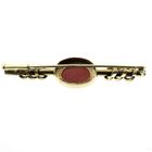 Image 3 of Vintage gold brooch with blood coral