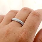 Image 4 of White Gold Pavé Ring with Zirconia