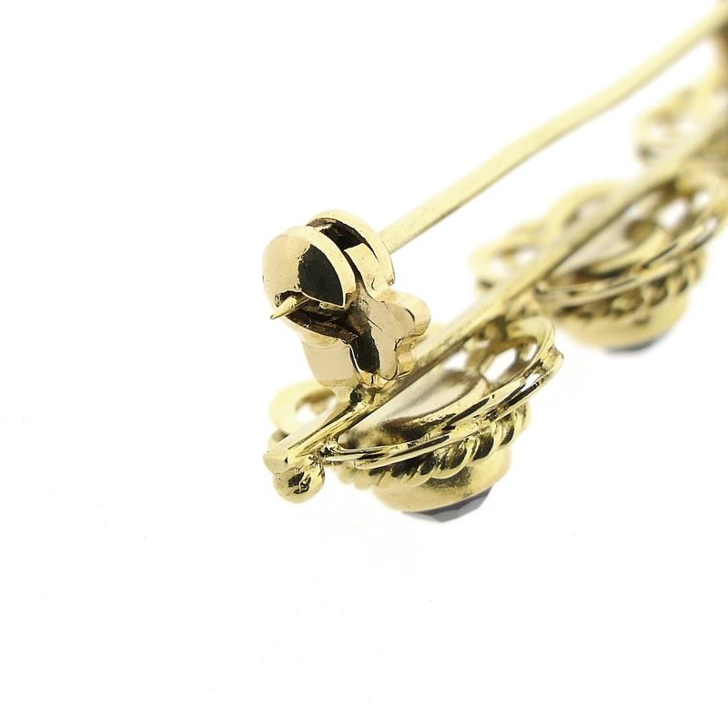 Image 7 of Antique gold brooch with garnet.