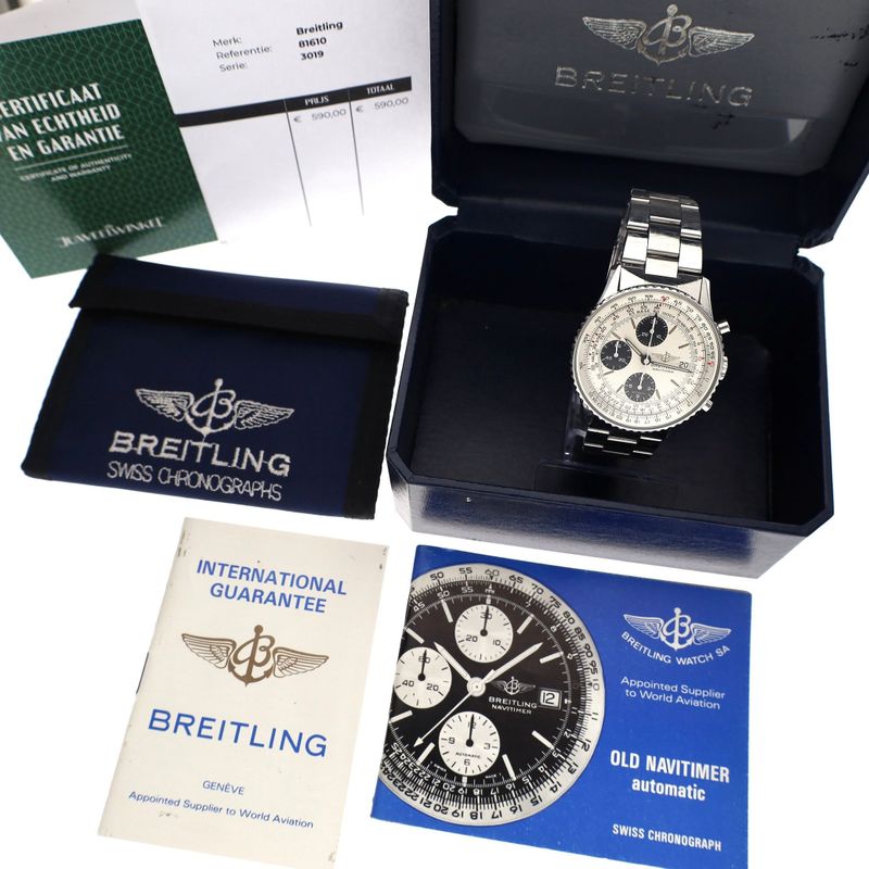 Image 2 of Breitling Old Navitimer 81610; Vintage Men's Watch in Full Set