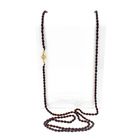 Image 1 of Antique glass bead necklace/sautoir with gold clasp