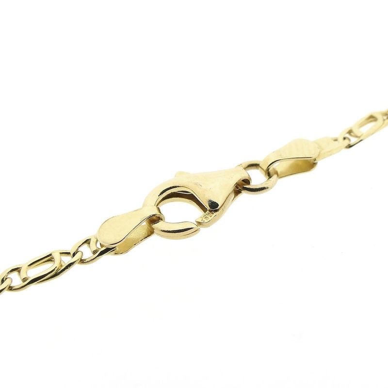 Image 5 of Gold closed figaro link chain | 46 cm