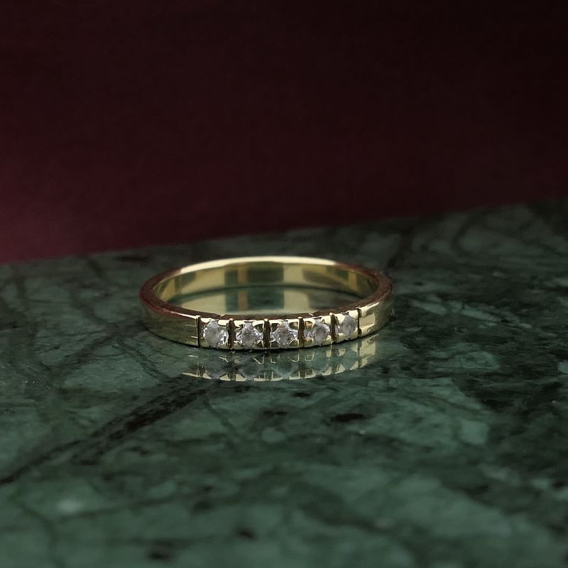 Image 2 of Gold ring with zirconia