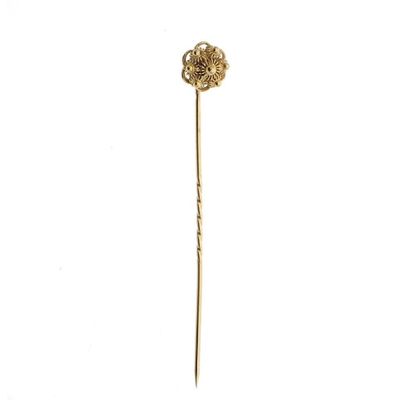 Image 1 of Gold lapel pin, tie pin; Zeeland button