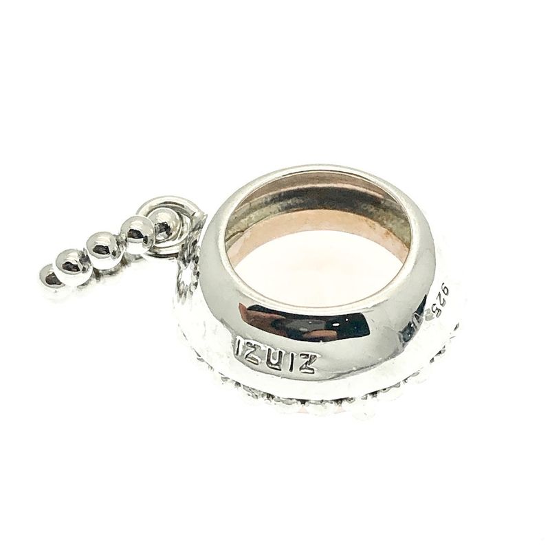 Image 3 of Silver Zinzi pendant with rose quartz