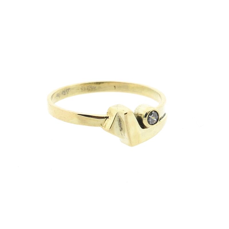 Image 4 of Gold ring with zirconia