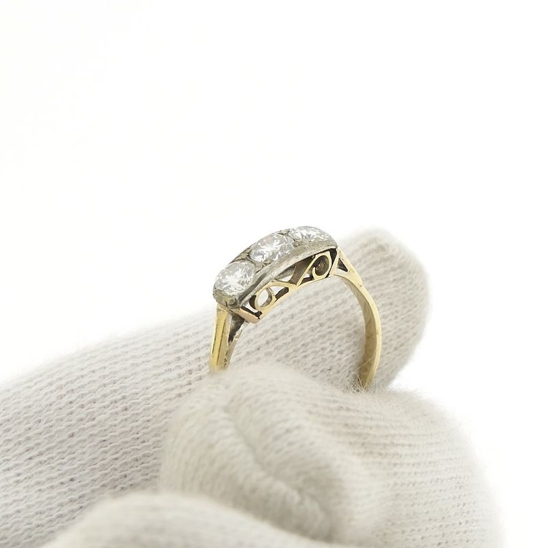 Image 7 of Gold Art Deco ring with diamond | 0.72 ct.