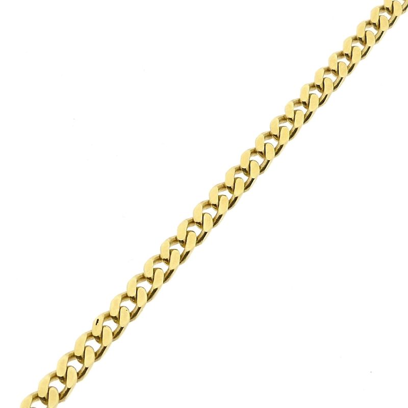 Afbeelding 8 van Gouden platte gourmetschakel armband | 21 cm