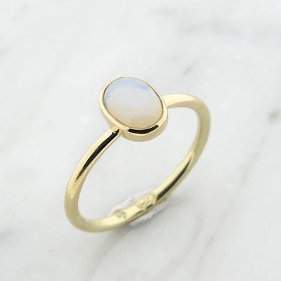 Image 1 of Gold ring with precious opal