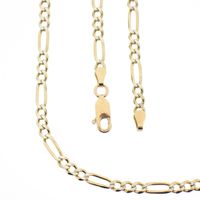 Two-tone gold Figaro chain | 52 cm
