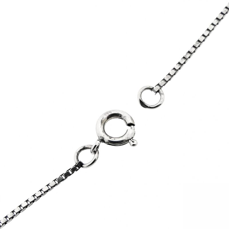 Image 6 of White gold Venetian link chain | 39.5 cm