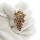 Image 8 of Gold bunch of grapes pendant with ruby