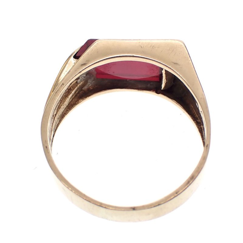 Image 5 of 9 carat men's ring with synthetic ruby ​​| JAYE