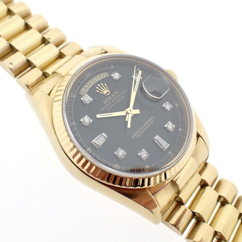 Image 5 of Rolex Day-Date 18038; 18k men's watch on President strap