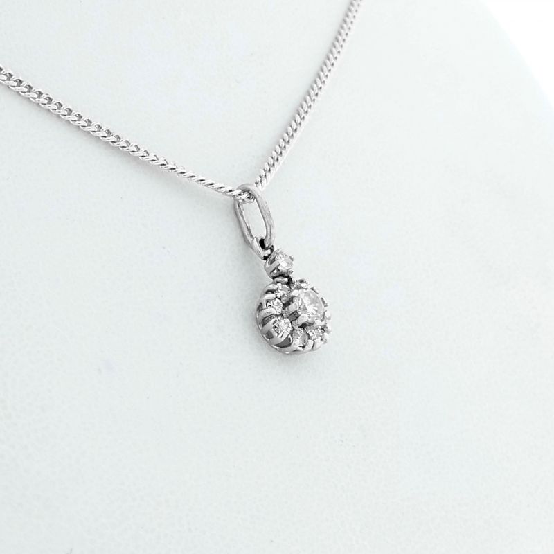 Image 7 of White gold pendant with diamond; 0.32 ct.
