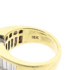 Image 6 of Gold entourage ring with synthetic sapphire and diamonds