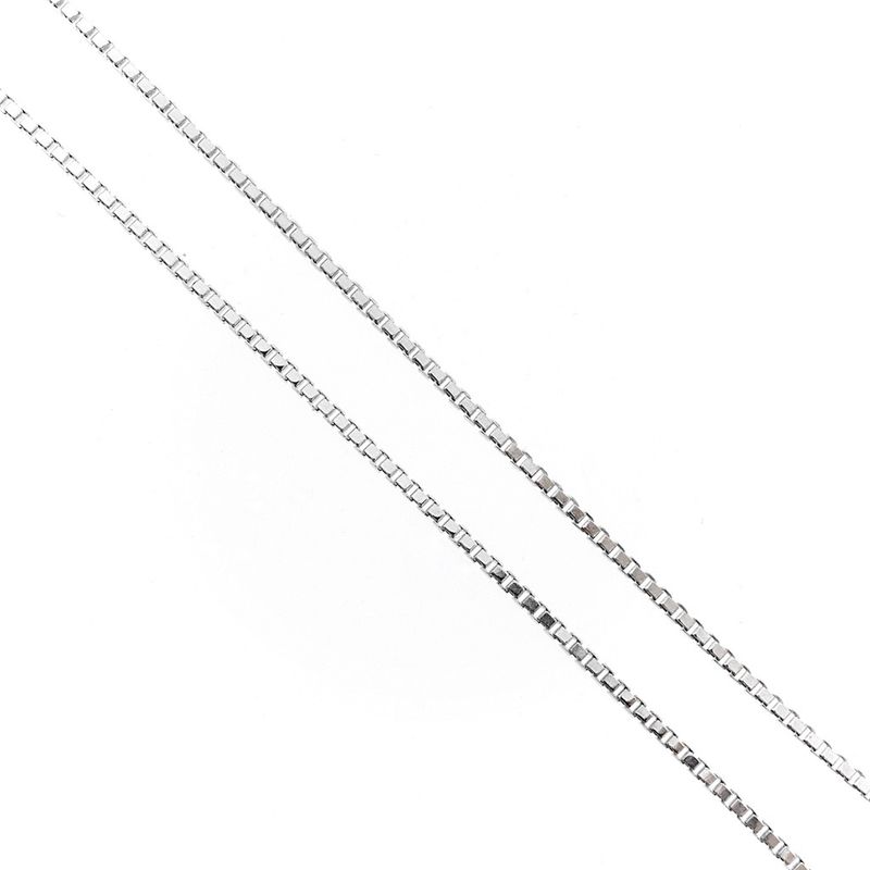 Image 3 of White gold Venetian chain | 40 cm