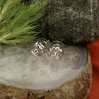 Image 2 of White gold entourage stud earrings with diamond; 1.20 ct.