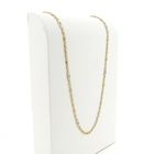 Image 3 of Two-tone gold navy link chain with diamonds