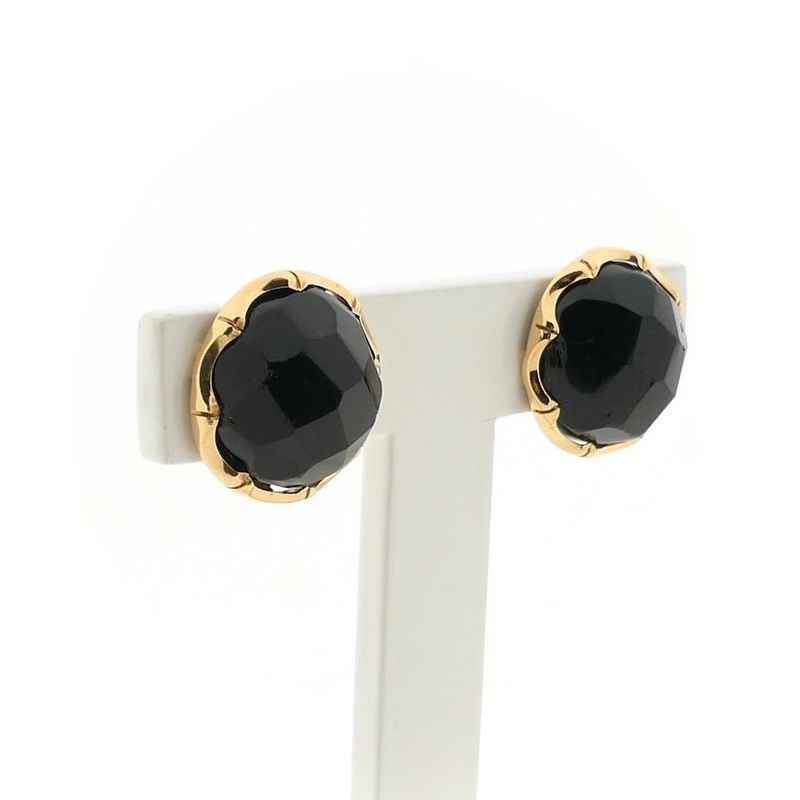 Image 5 of Gold stud earrings with garnet