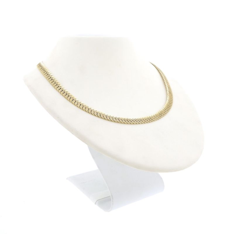 Image 4 of Double gold flat gourmet link chain